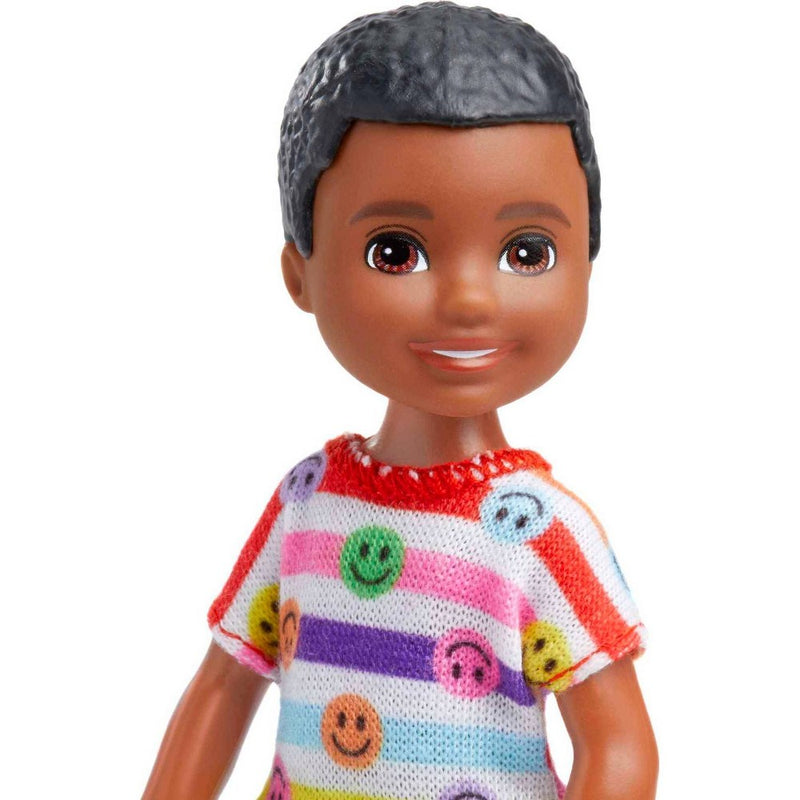 Barbie Chelsea Small Boy Doll Wearing Removable Romper with Brown Hair & Brown Eyes