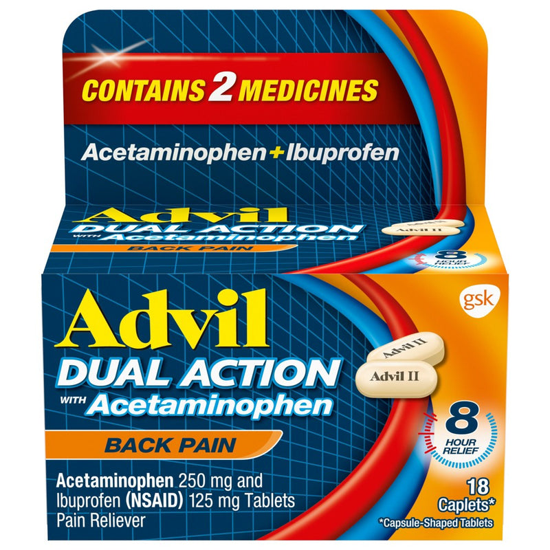 Advil Dual Action NSAID Ibuprofen Back Reliever - 18ct