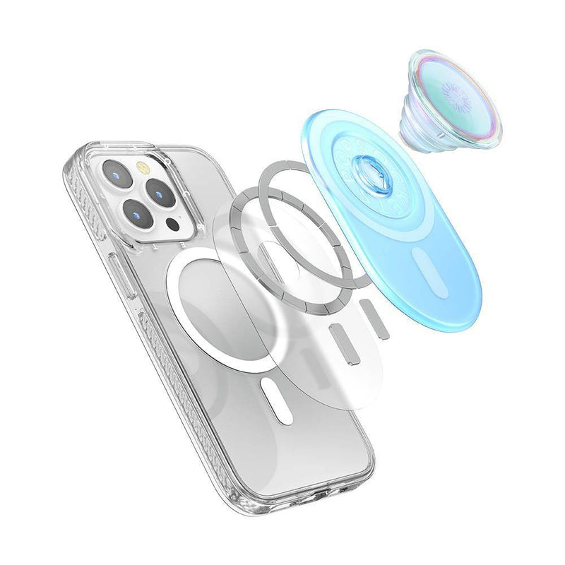 PopSockets Cell Phone Grip & Stand with MagSafe - Opalescent Blue