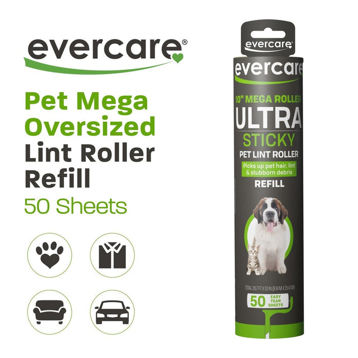Evercare Mega Lint Roller Refill - 50 Layer - 22.22 sq ft