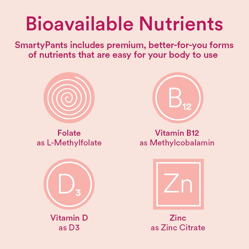 SmartyPants Organic Women's Multi & Vegetarian Omega 3 Gummy Vitamins with D3, C & B12 - 90 ct