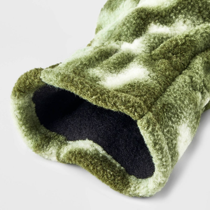 Boys' Camo Fleece Gloves - Cat & Jack Green 4-7