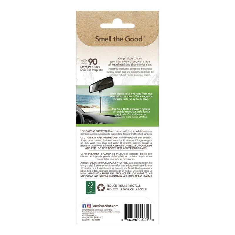 Enviroscent 3pc Car Air Freshener Seaside Coconut