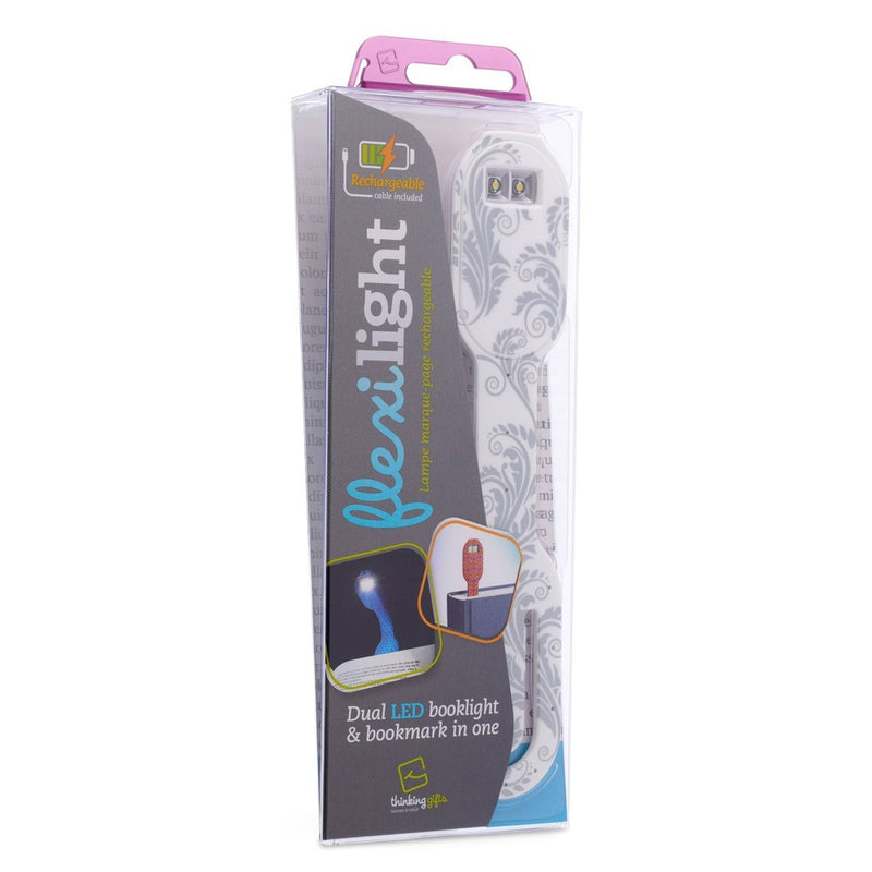 Flexilight Rechargeable White Flowers Booklight