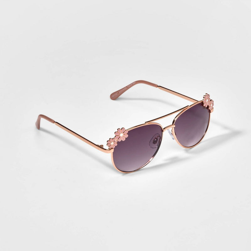 Kids' Flower Aviator Sunglasses - Cat & Jack Pink