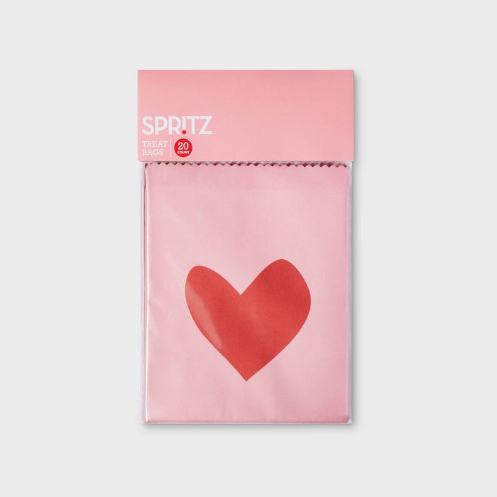 20ct Paper Treat Bags Red/Pink - Spritz