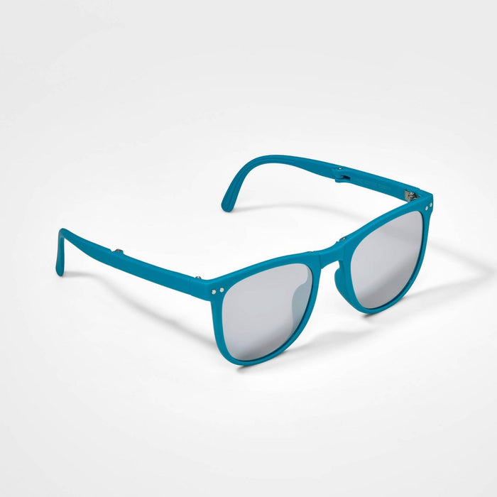 Kids' Foldable Surfer Shade Sunglasses with Mirror Lens - Cat & Jack Green