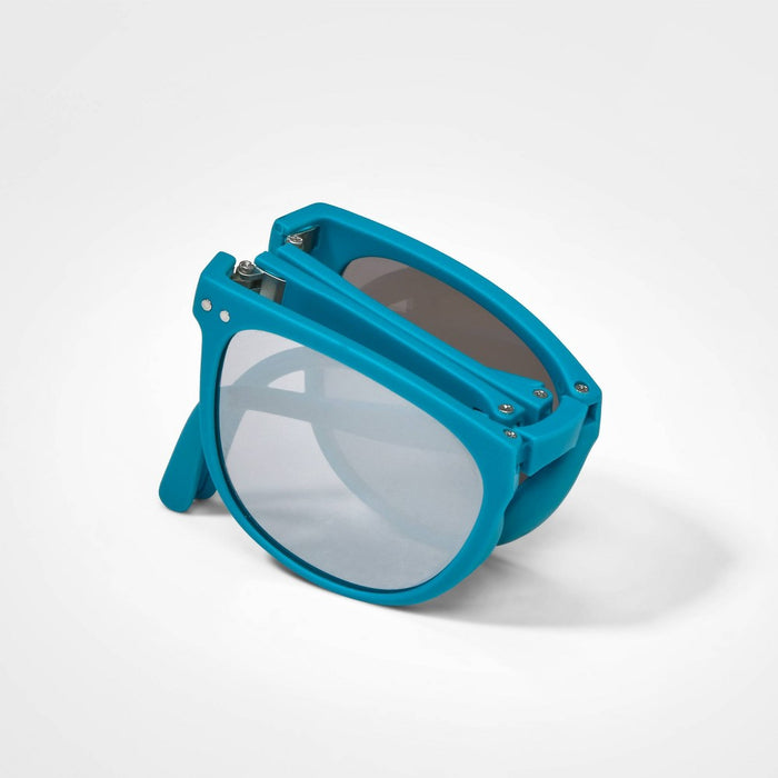 Kids' Foldable Surfer Shade Sunglasses with Mirror Lens - Cat & Jack Green