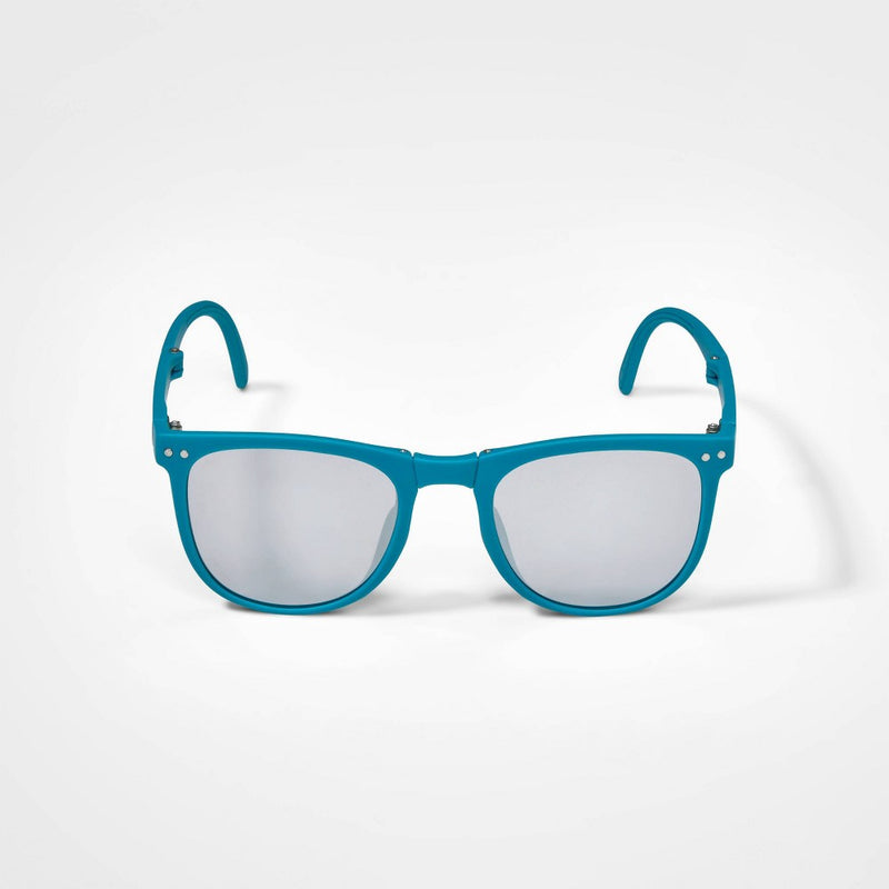 Kids' Foldable Surfer Shade Sunglasses with Mirror Lens - Cat & Jack Green