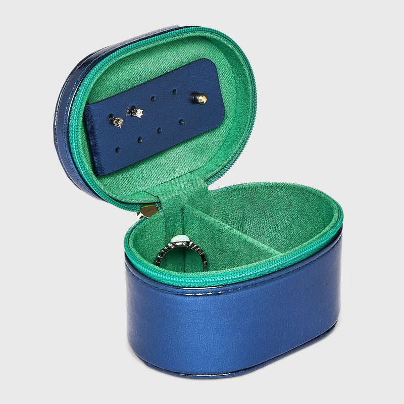 Small Pill Shaped Case Jewelry Box - A New Day Navy Blue