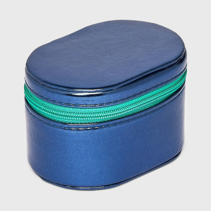Small Pill Shaped Case Jewelry Box - A New Day Navy Blue