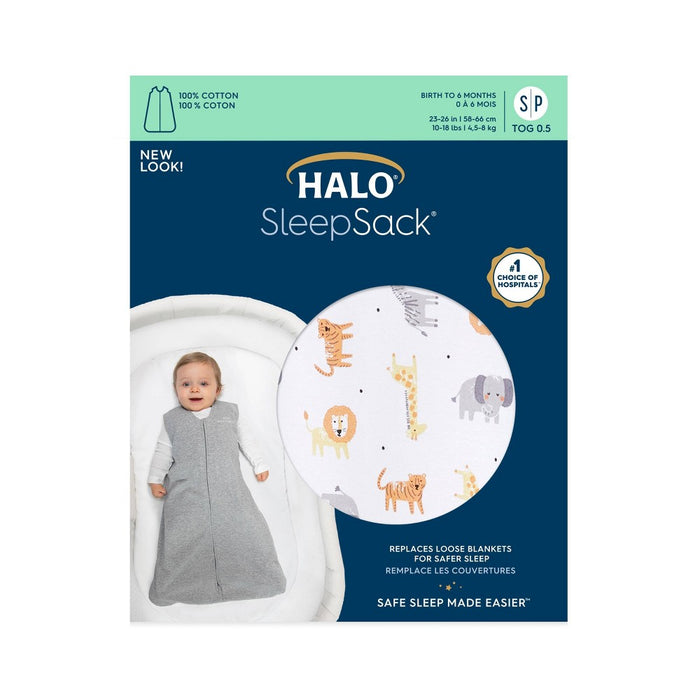 HAlo Innovations Sleepsack 100% Cotton Wearable Blanket - Jungle S