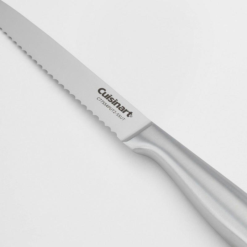 Cuisinart Classic 4pc Stainless Steel Utility Paring Knife Set with Blade Guards Silver