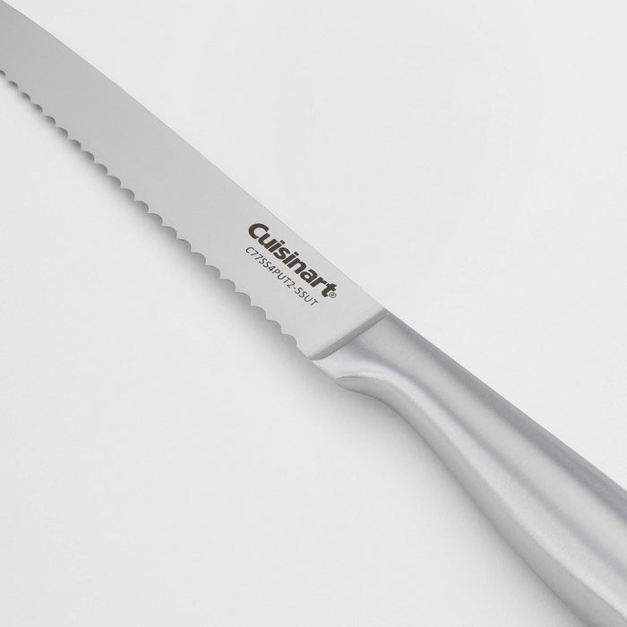 Cuisinart Classic 4pc Stainless Steel Utility Paring Knife Set with Blade Guards Silver