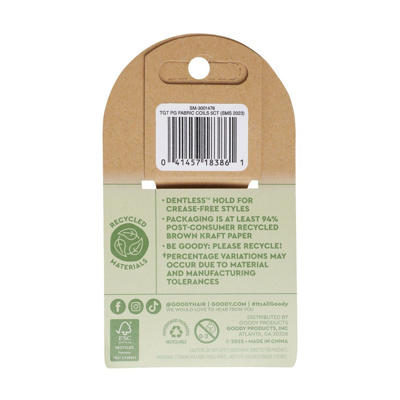 Planet Goody Fabric Coils Hair Elastic - 5ct