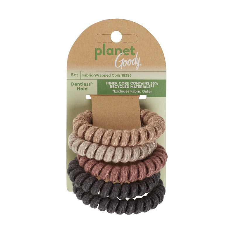 Planet Goody Fabric Coils Hair Elastic - 5ct