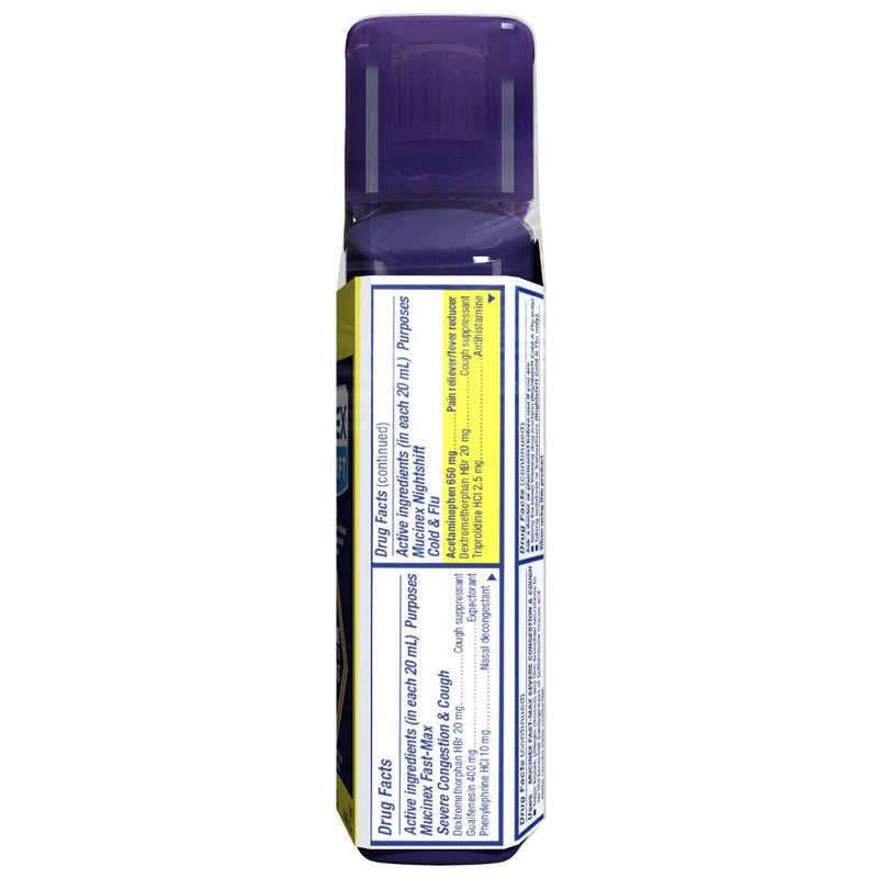 Mucinex Max Strength Congestion, Cough, Cold & Flu Medicine - Day & Night - Liquid - 6 fl oz/2ct
