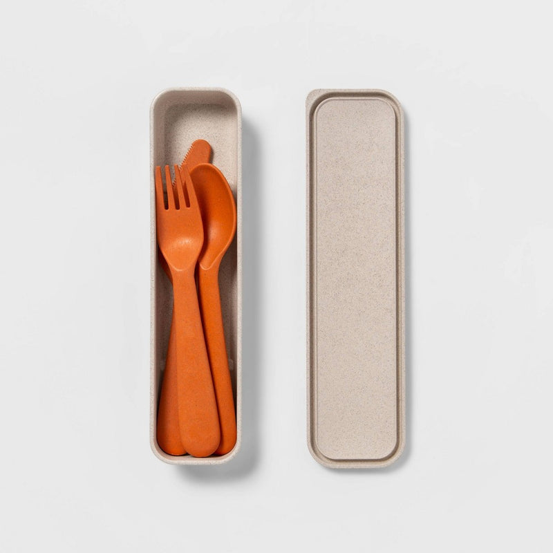 Flatware Set White/Orange - Cat & Jack