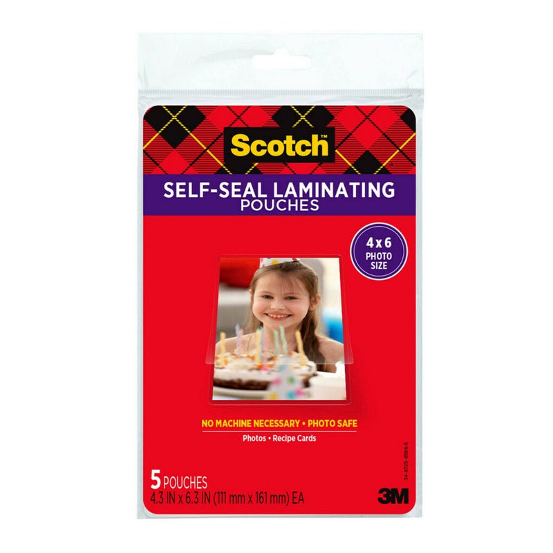 5Ct Scotch Self Seal 4X6 Photo Sz