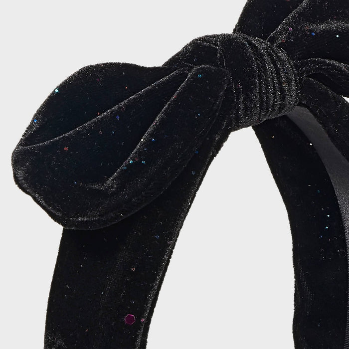 Girls' Velvet Bow Headband - Cat & Jack Black