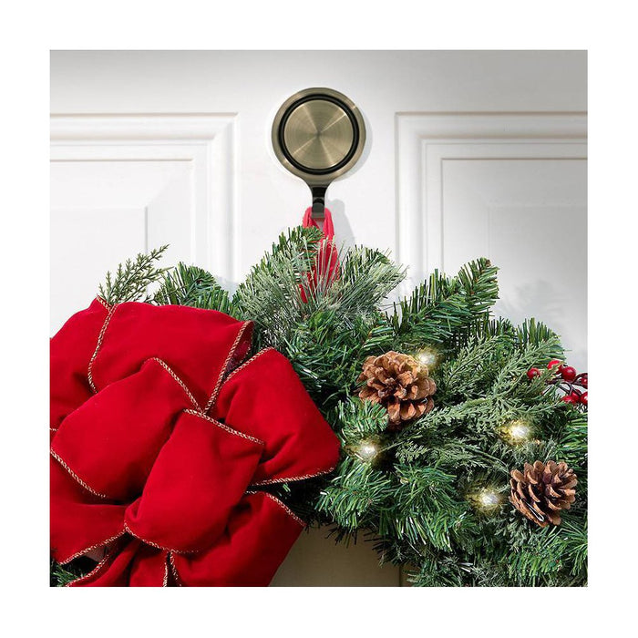 Haute Decor 4.7" Attract Magnetic Christmas Wreath Hanger Antique Brass