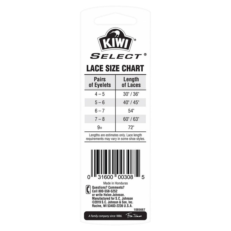 KIWI Select Kids Sport Flat Laces - Black 36in
