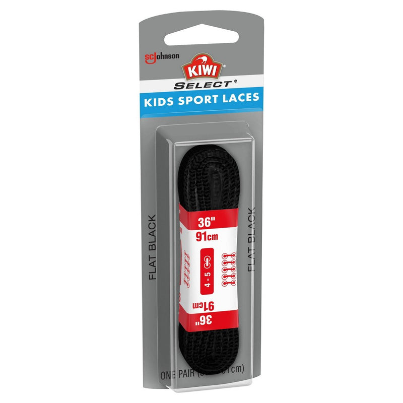 KIWI Select Kids Sport Flat Laces - Black 36in