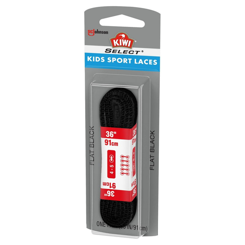 KIWI Select Kids Sport Flat Laces - Black 36in