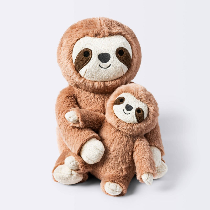 Brown Sloth Plush Animal with Mini Plush - 2pk - Cloud Island