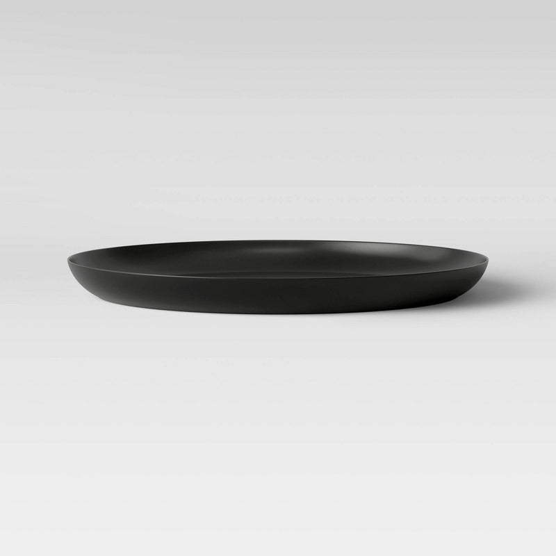 10.5" Plastic Round Dinner Plate Gray - Made By Design