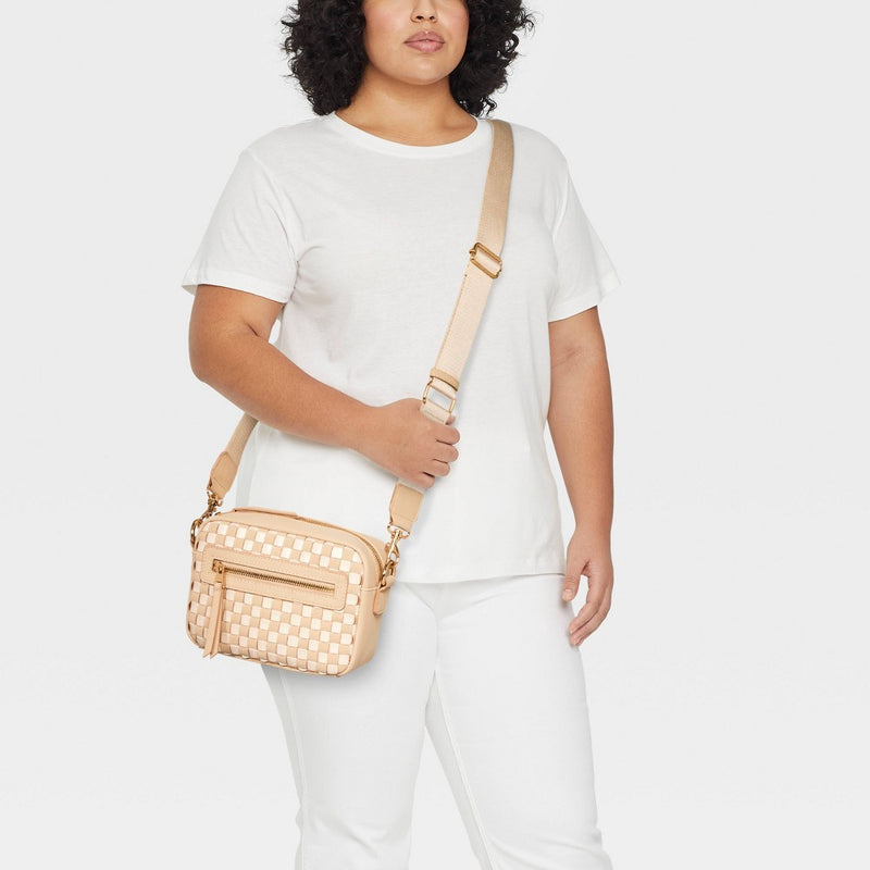 Camera Crossbody Bag - Universal Thread Brown/White