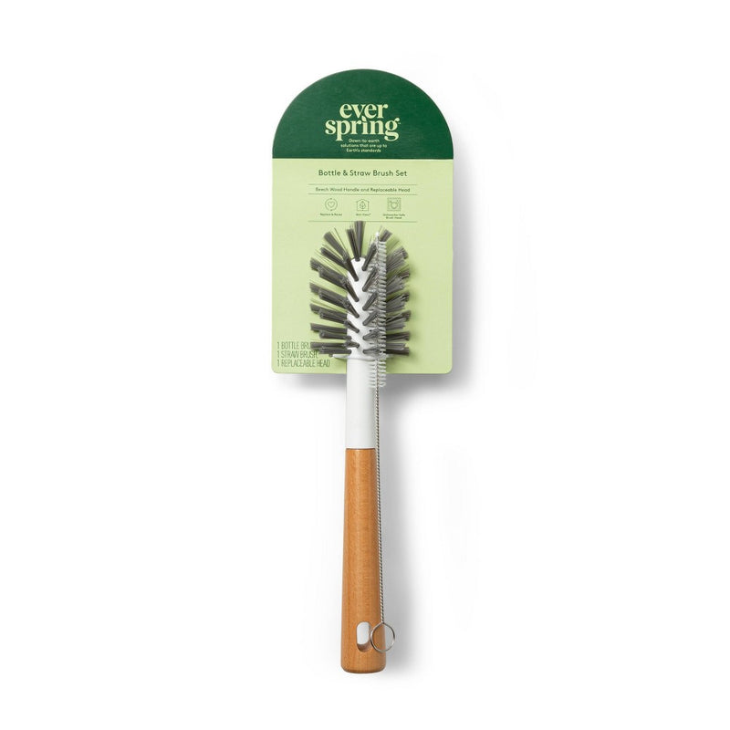 Bottle & Straw Brush Set - 2ct - Everspring
