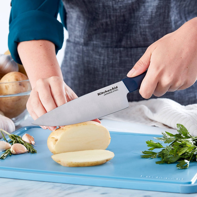 KitchenAid 4pc Chef Knife Set White/Dark Blue/Aqua Blue
