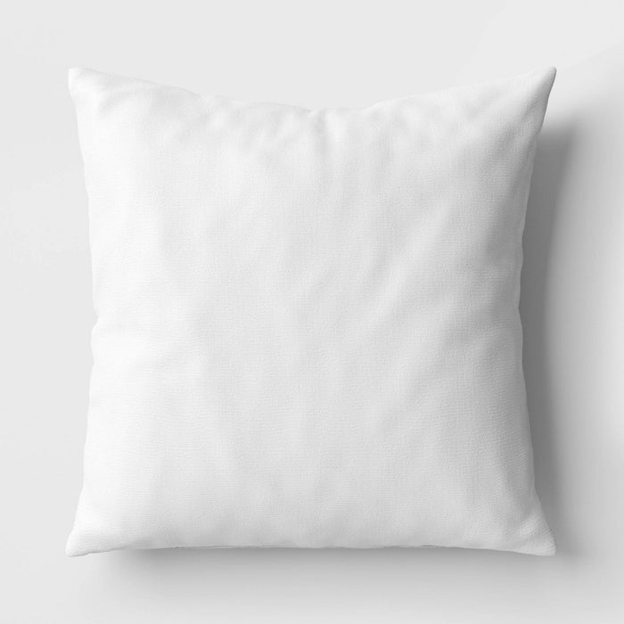 Feather Filled Square Throw Pillow White - Threshold