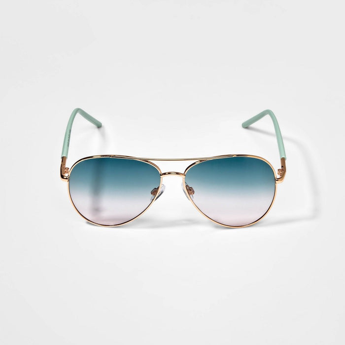 Girls' Mint Aviator Sunglasses - art class Gold