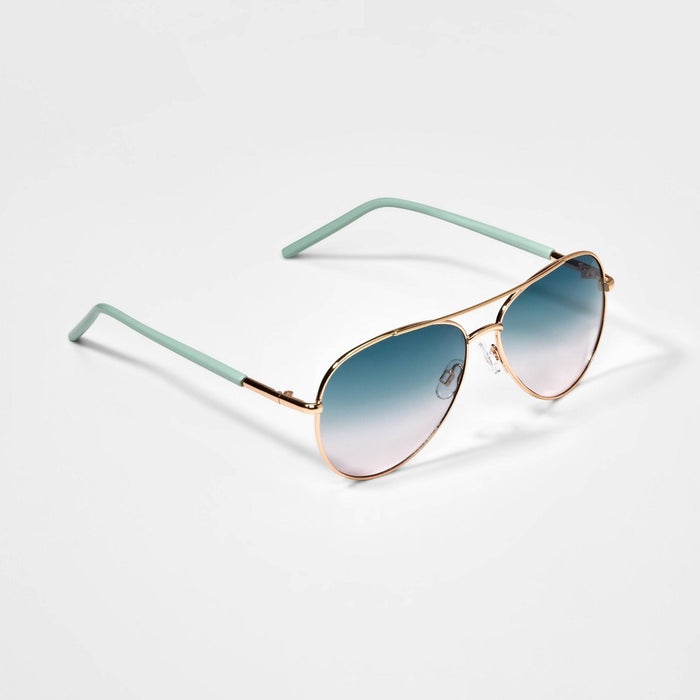 Girls' Mint Aviator Sunglasses - art class Gold