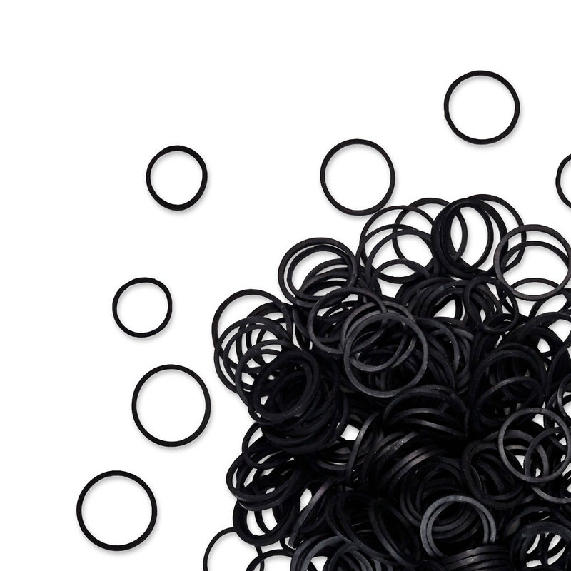 scunci Mixed Size Polyband Hair Ties in Zippered Pouch Black - 300pk