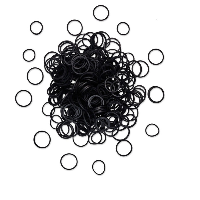 scunci Mixed Size Polyband Hair Ties in Zippered Pouch Black - 300pk