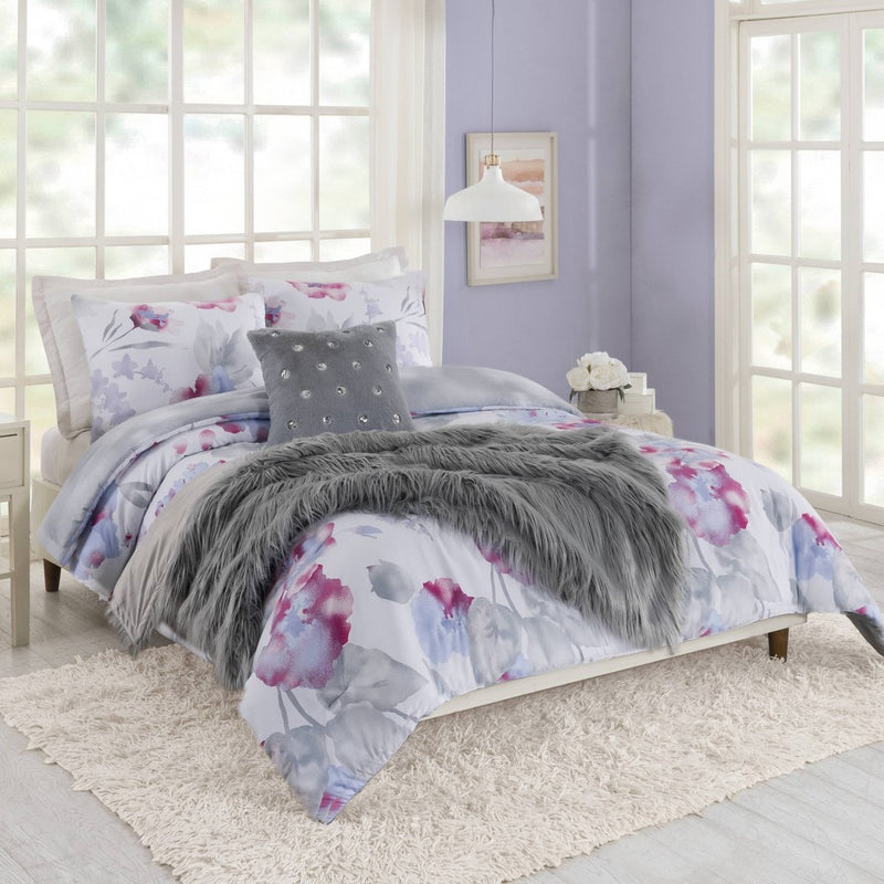 Teen Luxe Long Hair Throw Gray - Makers Collective