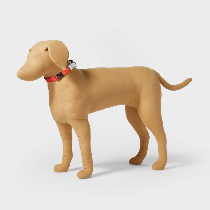 Martingale with Buckle Dog Collar - Tomato/Silver - M - Boots & Barkley