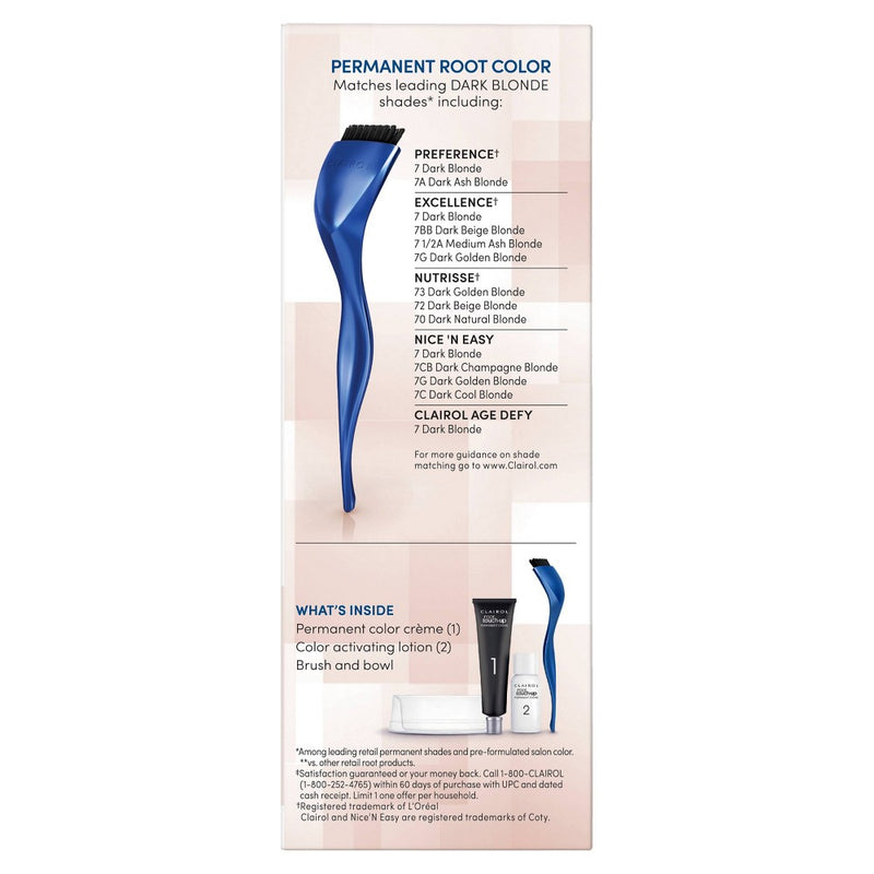 Clairol Root Touch-Up Permanent Hair Color - 7 Dark Blonde - 1 Kit