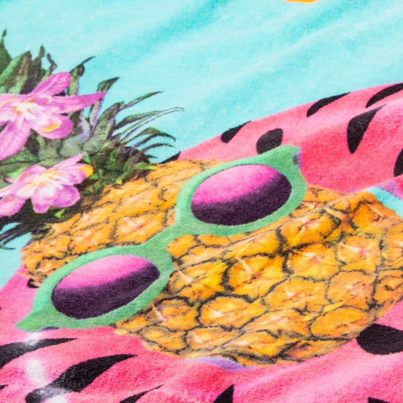 Pineapple Floatie Photo Reel Printed Beach Towel - Sun Squad