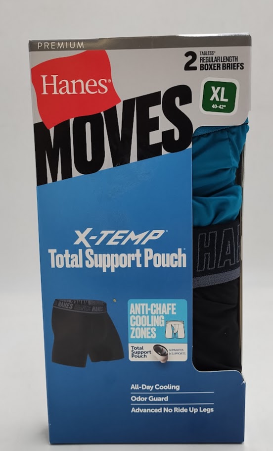 Hanes Premium Men's Boxer Briefs 5pk - Black/Navy Blue/Gray XL