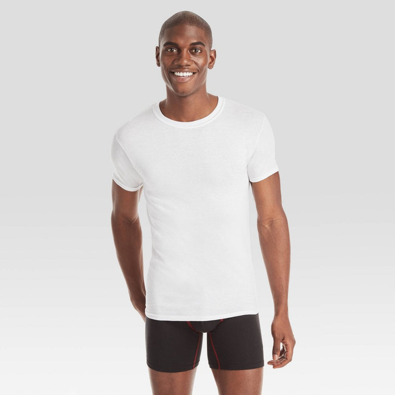 Hanes Men's Premium 5pk Slim Fit Crewneck T-Shirt - White M