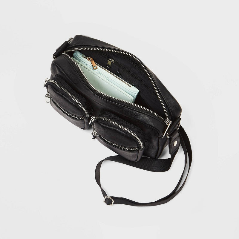 Crossbody Bag with Pockets - Wild Fable Black