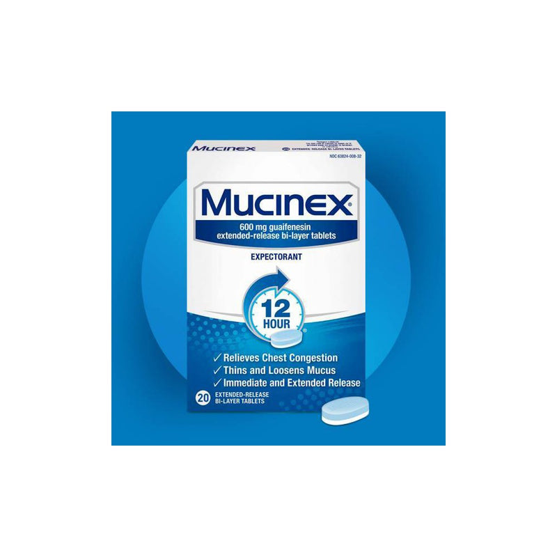 Mucinex 12 Hour Chest Congestion Medicine - Tablets - 20ct
