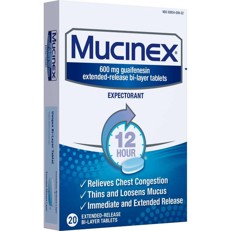 Mucinex 12 Hour Chest Congestion Medicine - Tablets - 20ct
