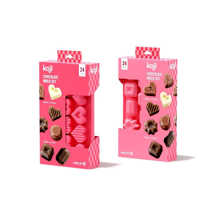 Koji Chocolate Heart & Gem Mold 2pk