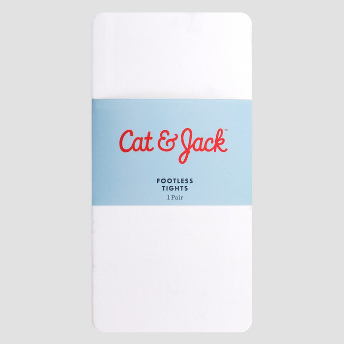 Girls' High Waisted Tights - Cat & Jack Fresh White 4-6X