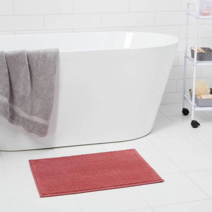17"x24" Everyday Chenille Bath Rug Pink - Room Essentials